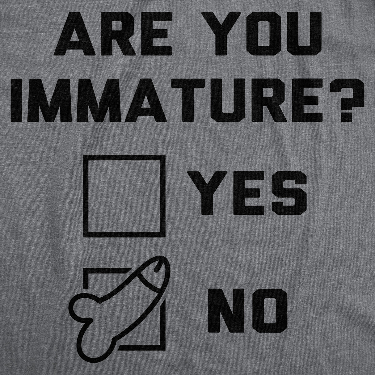 Mens Funny T Shirts Are You Immature Sarcastic Dick Joke Graphic Novelty Tee for Men