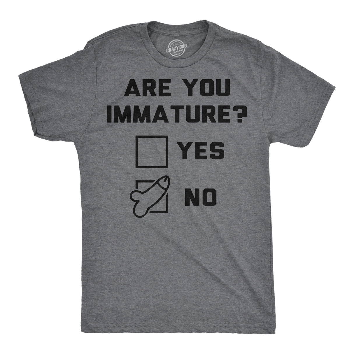 Mens Funny T Shirts Are You Immature Sarcastic Dick Joke Graphic Novelty Tee for Men