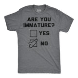 Mens Funny T Shirts Are You Immature Sarcastic Dick Joke Graphic Novelty Tee for Men