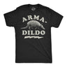 Mens Funny T Shirts Arma Dildo Sarcastic Animal Graphic Novelty Tee for Men