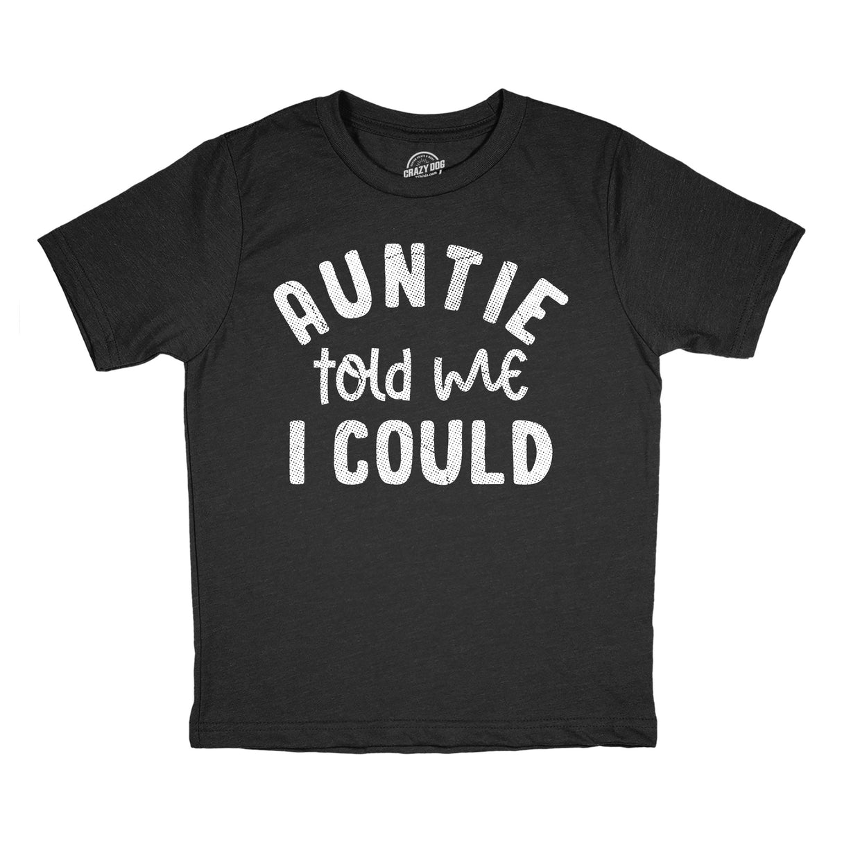 Youth Funny T Shirts Auntie Told Me I Could Sarcastic Graphic Novelty Tee for Kids