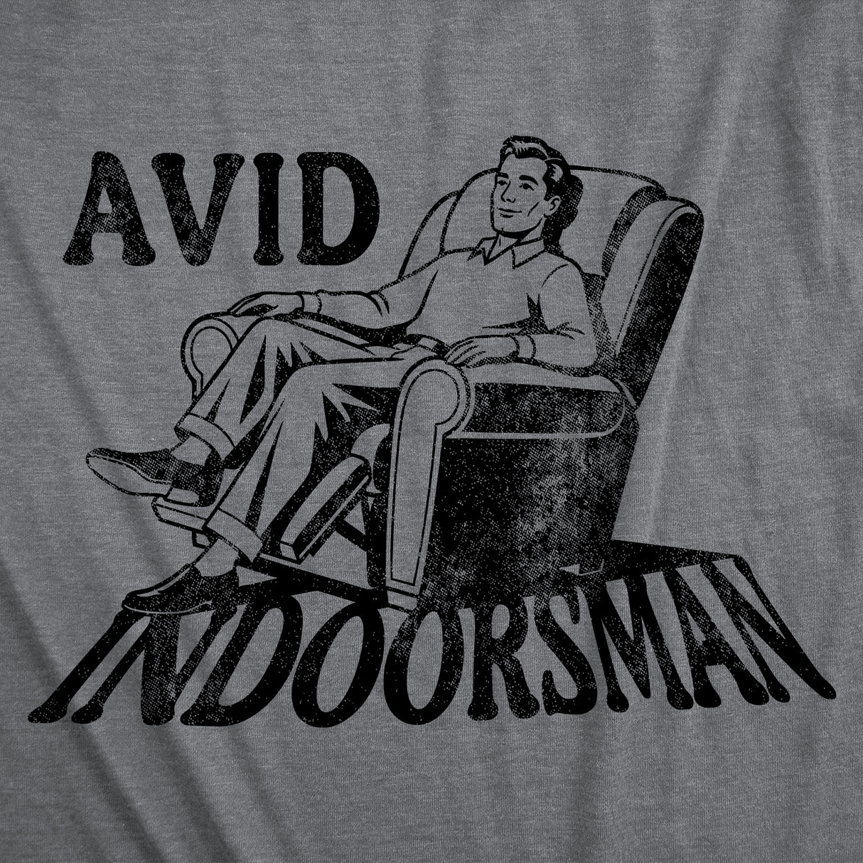 Mens Funny T Shirts Avid Indoorsman Sarcastic Introverted Graphic Novelty Tee for Men