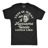 Mens Funny T Shirts This Is What An Awesome Uncle Looks Like Sarcastic Graphic Novelty Tee for Men