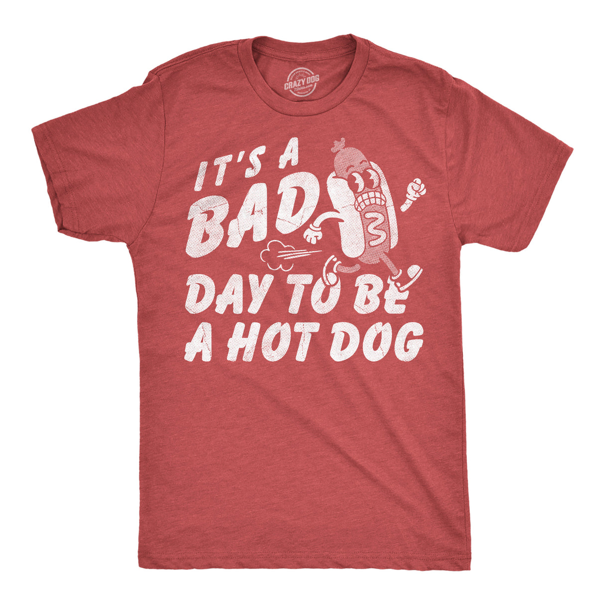 Mens Funny T Shirts Its A Bad Day to Be A Hotdog Sarcastic Fourth Of July Graphic Novelty Tee for Men