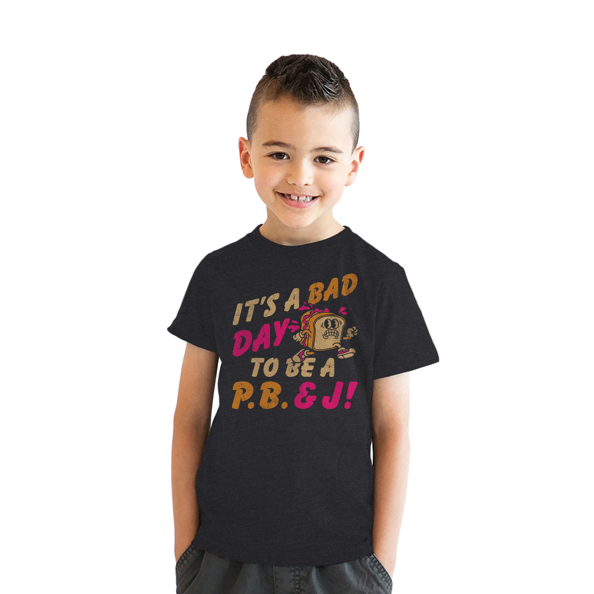 Youth Funny T Shirts Its A Bad Day To Be A PB&J Sarcastic Sandwich Graphic Novelty Tee For Kids