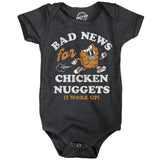Bad News For Chicken Nuggets Baby Bodysuit Funny Sarcastic Graphic Novelty Jumper For Infants