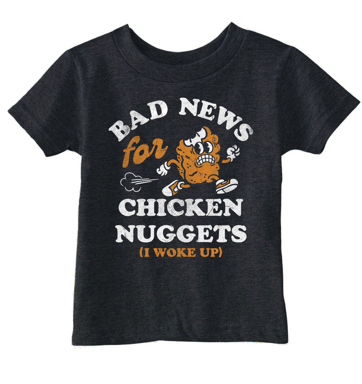 Toddler Funny T Shirts Bad News For Chicken Nuggets Sarcastic Graphic Novelty Tee For Young Kids