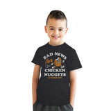 Youth Funny T Shirts Bad News For Chicken Nuggets Sarcastic Graphic Novelty Tee For Kids