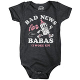 Bad News For Babas Baby Bodysuit Funny Sarcastic Graphic Novelty Jumper For Infants