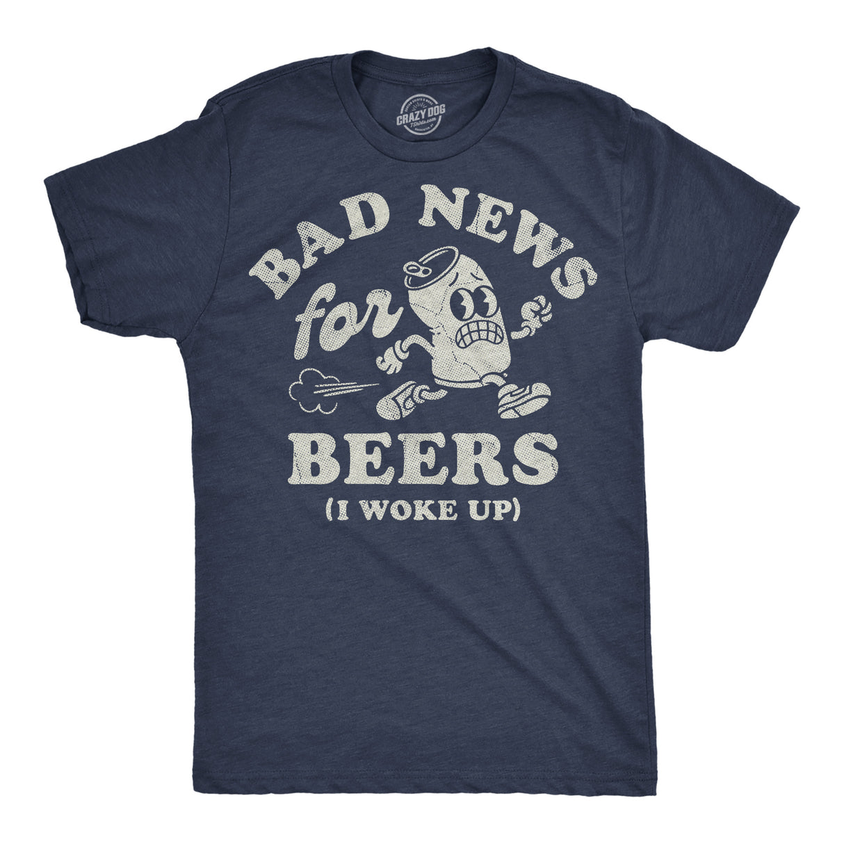 Mens Funny T Shirts Bad News for Beers I Woke Up Sarcastic Drinking Graphic Novelty Tee for Men