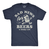 Mens Funny T Shirts Bad News for Beers I Woke Up Sarcastic Drinking Graphic Novelty Tee for Men