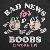 Bad News For Boobs I Woke Up Baby Bodysuit Funny Sarcastic Graphic Novelty Jumper For Infants