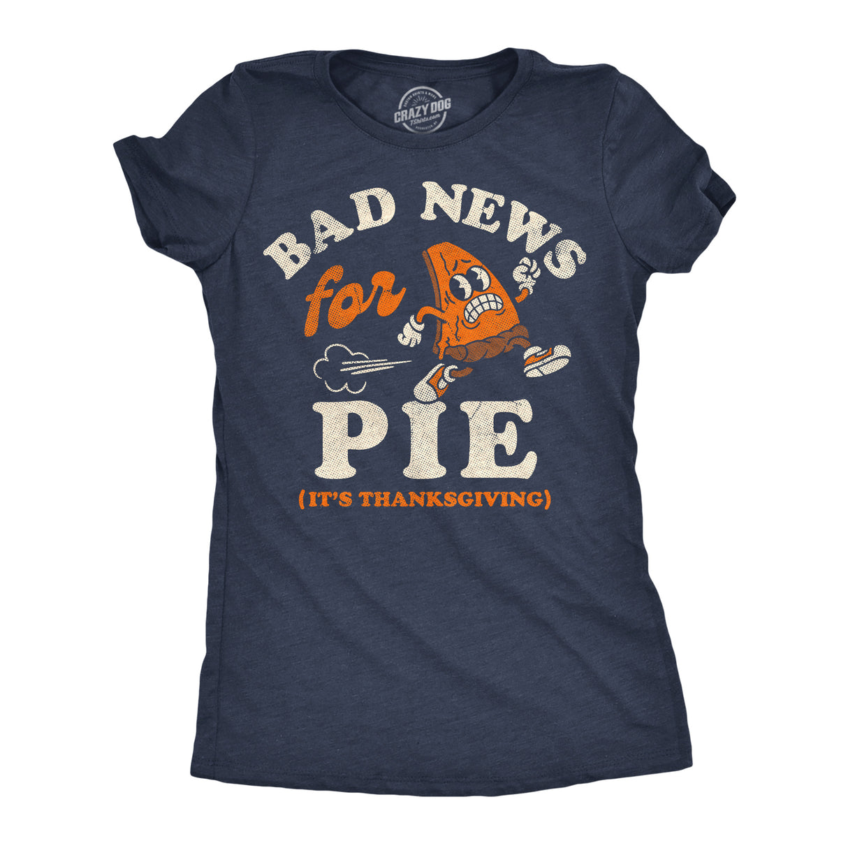 Mens Funny T Shirts Bad News For Pie Sarcastic Thanksgiving Graphic Novelty Tee For Men