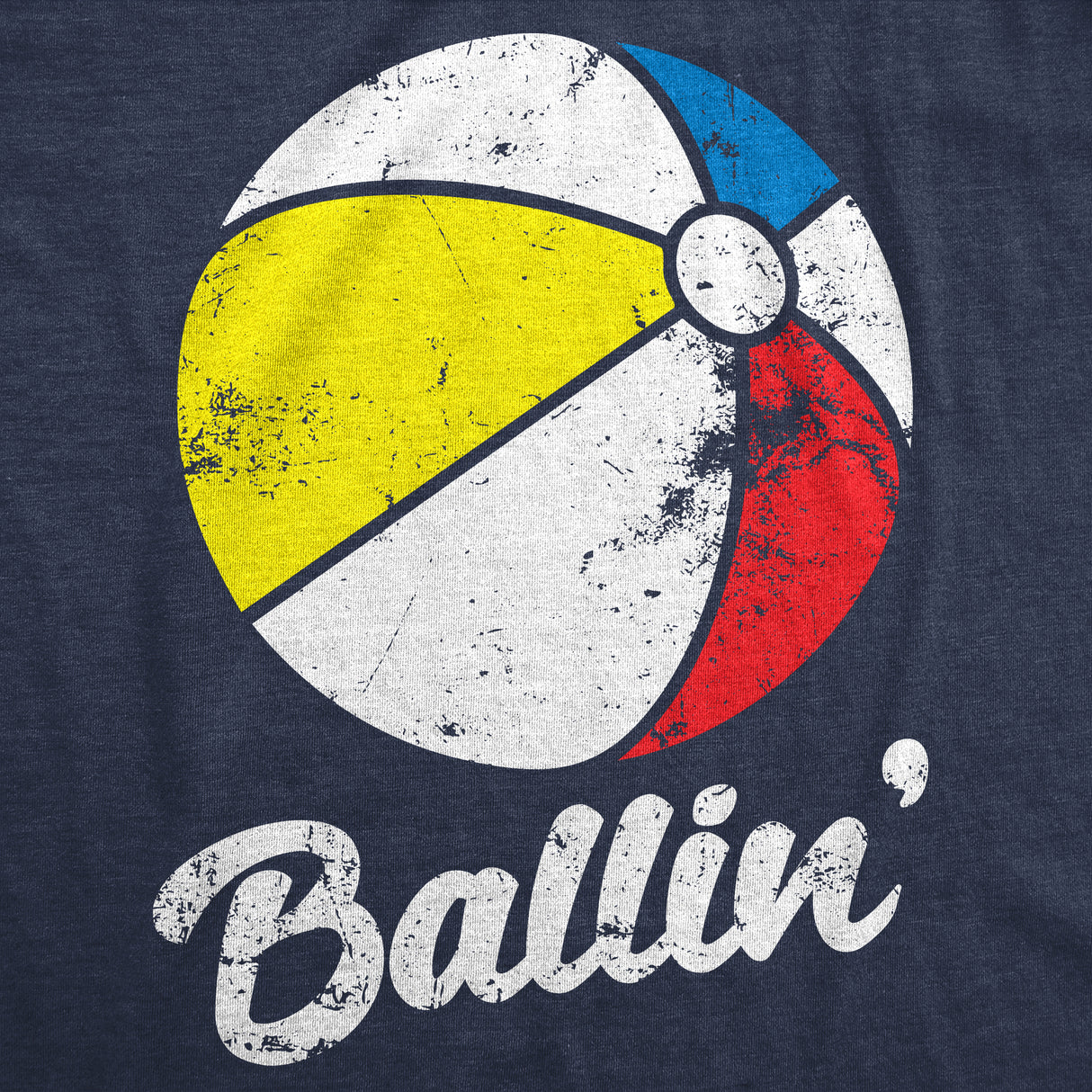 Mens Funny T Shirts Ballin Sarcastic Beach Ball Graphic Novelty Vacation Tee For Men