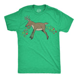 Mens Funny T Shirts Barfing Shitting Reindeer Sarcastic Christmas Graphic Novelty Tee for Men