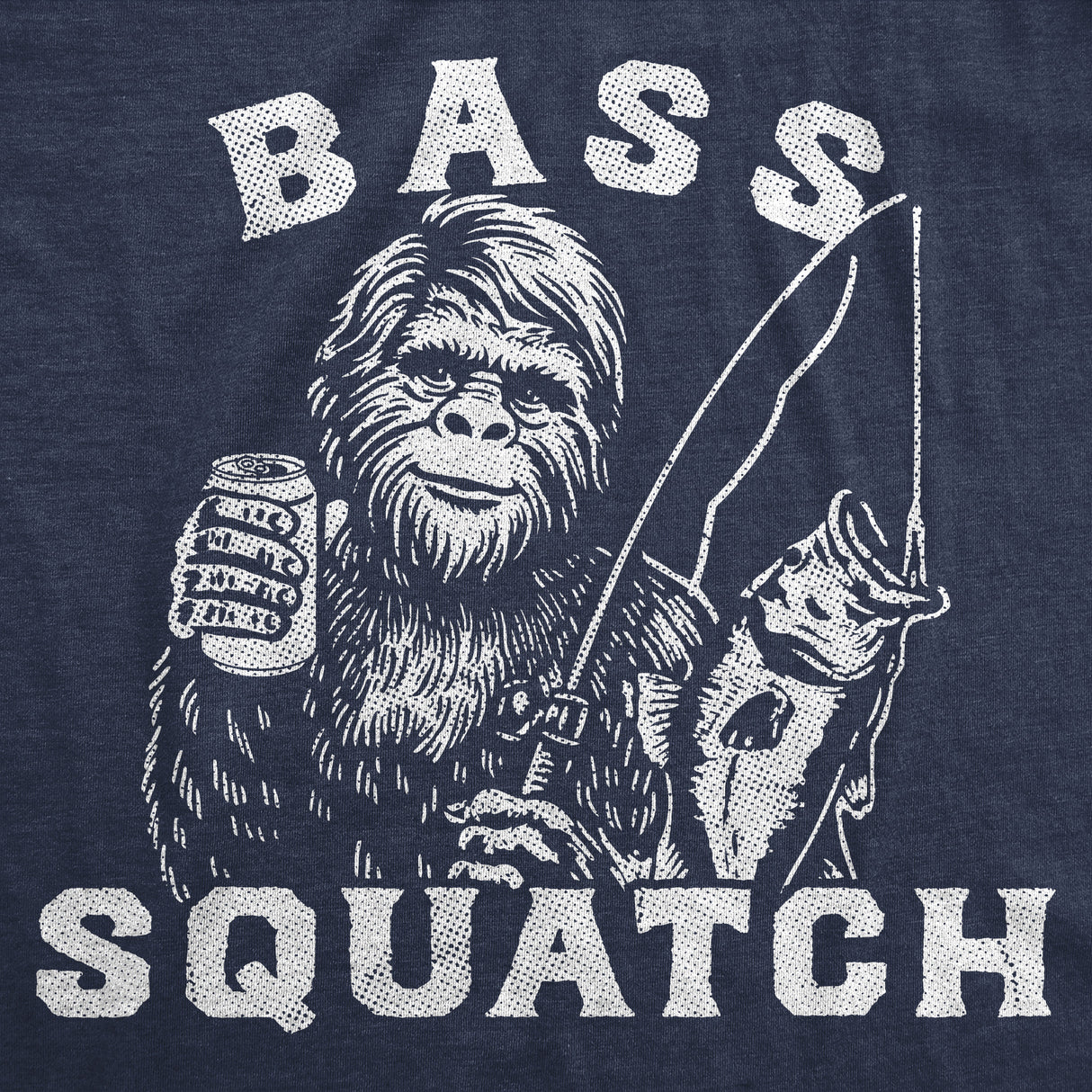Mens Funny T Shirts Bass Squatch Sarcastic Bigfoot Fishing Graphic Novelty Tee for Men