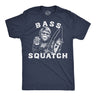 Mens Funny T Shirts Bass Squatch Sarcastic Bigfoot Fishing Graphic Novelty Tee for Men