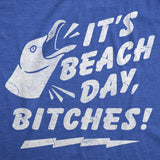 Womens Funny T Shirts Its Beach Day Bitches Sarcastic Seagull Graphic Novelty Tee for Ladies