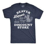 Mens Funny T Shirts Beaver Liquor Discount Store Sarcastic Adult Joke Graphic Novelty Tee for Men
