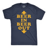 Mens Funny T Shirts Beer In Beer Out Sarcastic Drinking Graphic Novelty Tee For Men