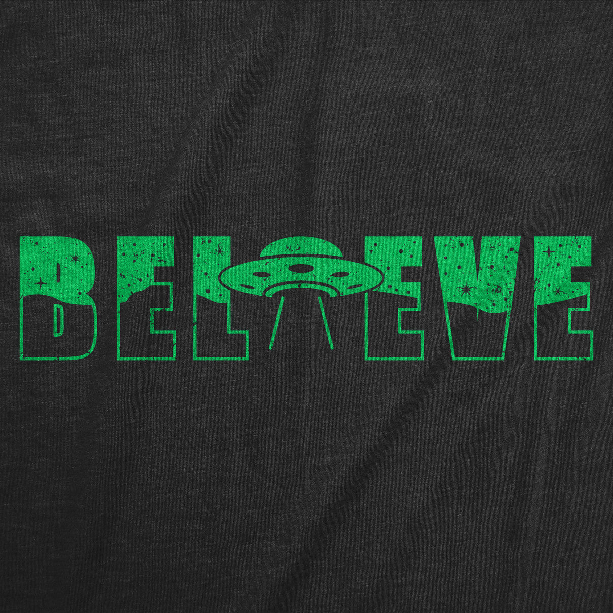 Mens Funny T Shirts Believe UFO Sarcastic Alien Graphic Novelty Tee for Men