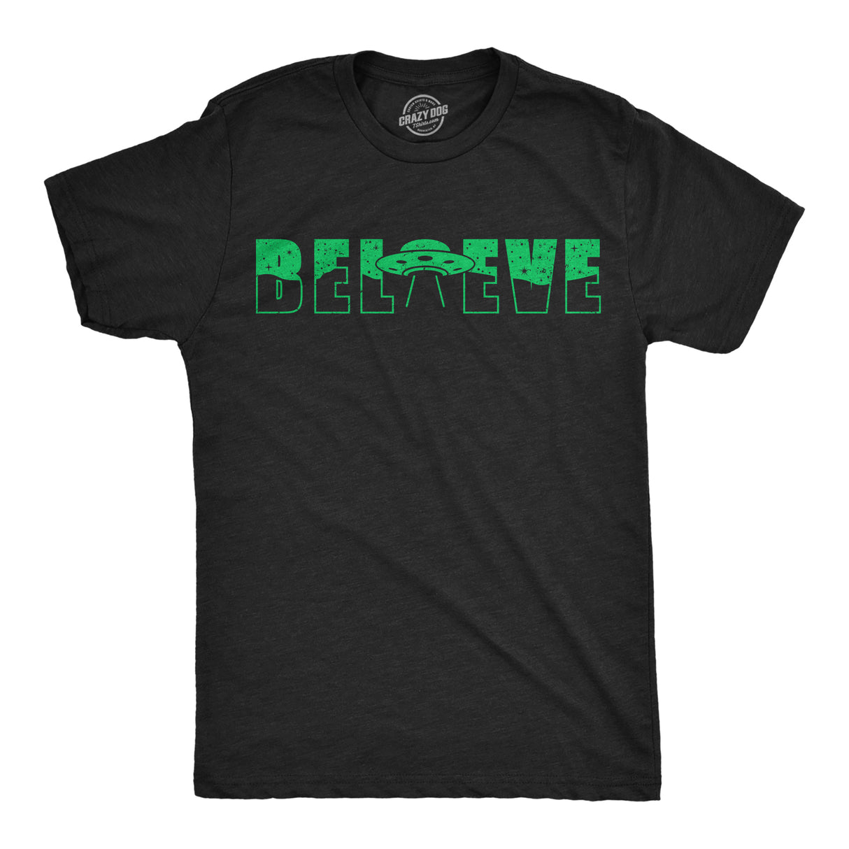 Mens Funny T Shirts Believe UFO Sarcastic Alien Graphic Novelty Tee for Men