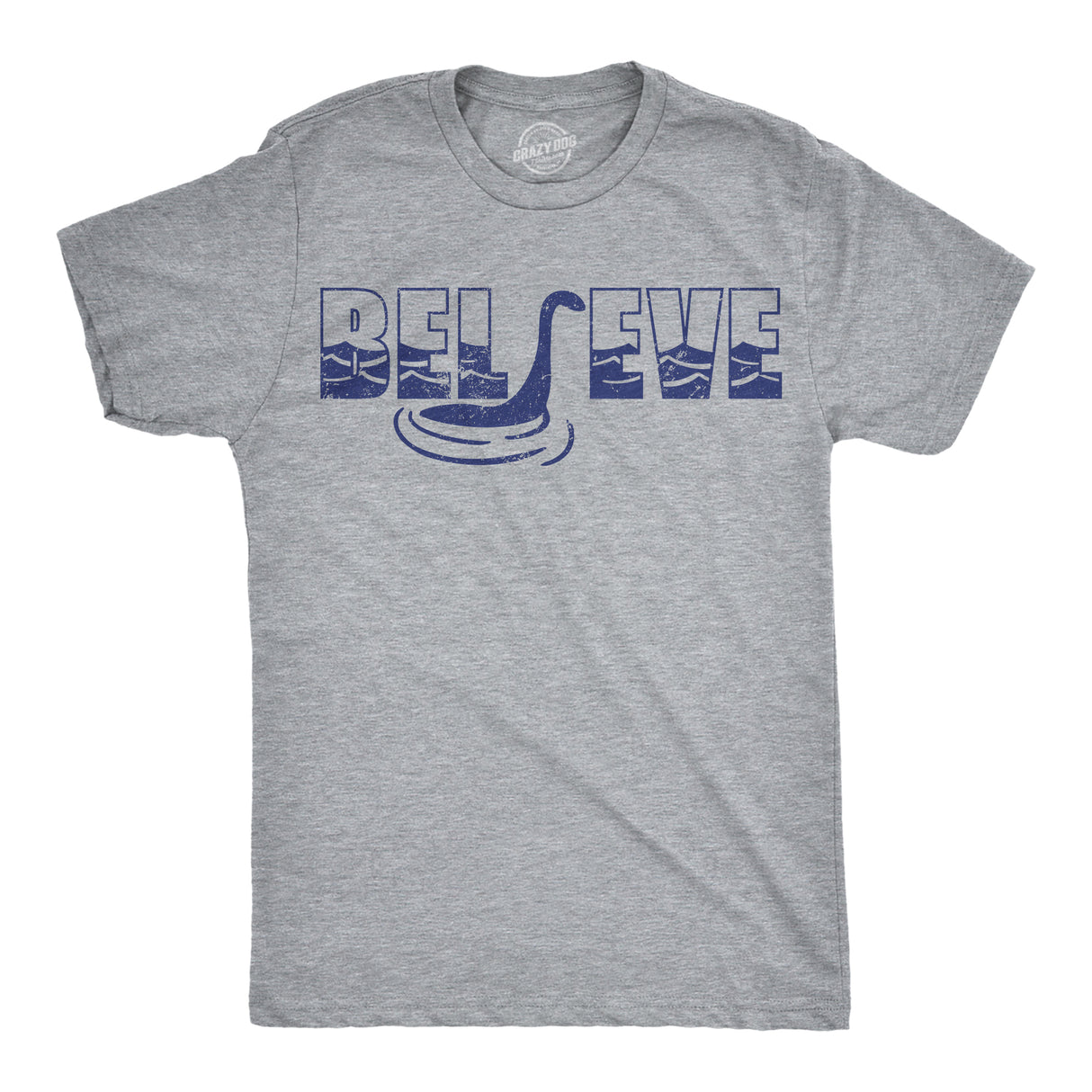 Mens Funny T Shirts Believe Nessie Sarcastic Loch Ness Monster Graphic Novelty Tee for Men