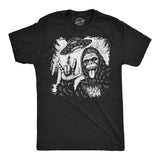 Mens Funny T Shirts Bigfoot UFO Sarcastic Sasquatch Graphic Novelty Alien Tee For Men