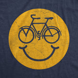 Mens Funny T Shirts Bike Smile Sarcastic Smiling Face Graphic Novelty Biking Tee for Men