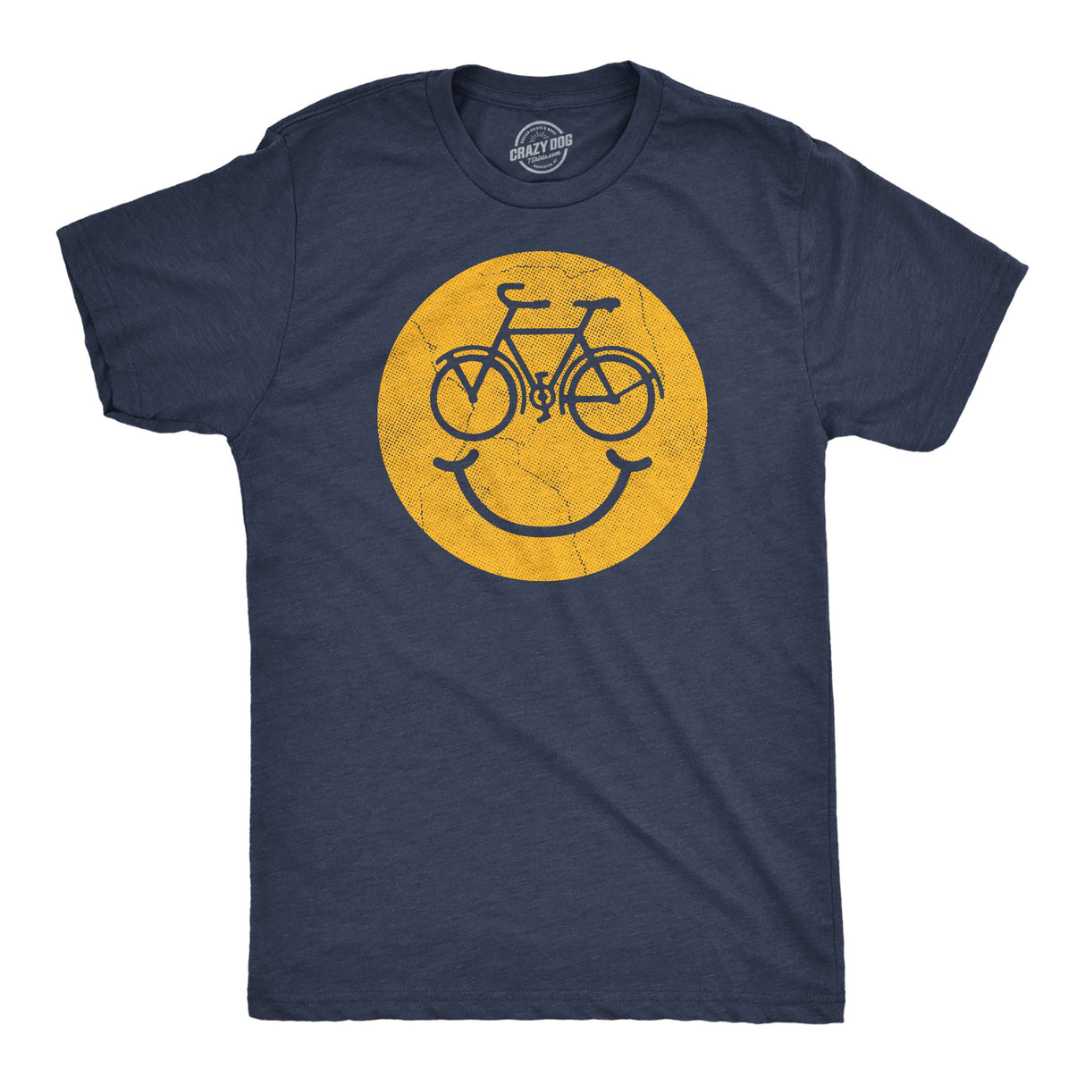 Mens Funny T Shirts Bike Smile Sarcastic Smiling Face Graphic Novelty Biking Tee for Men
