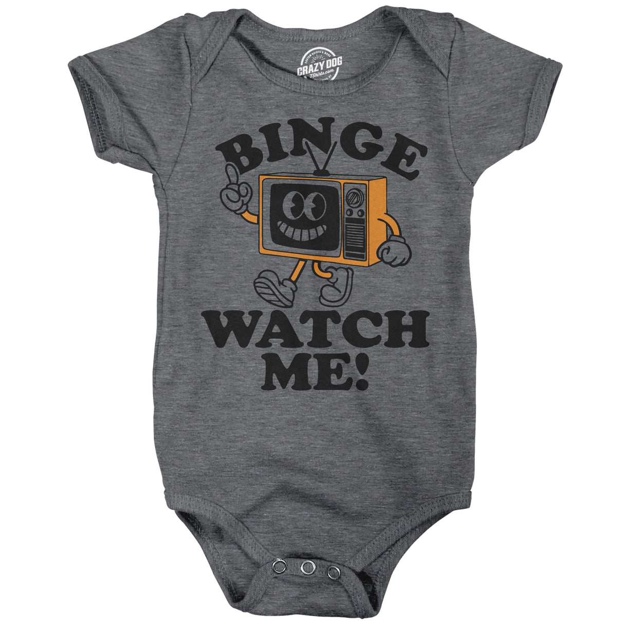 Binge Watch Me Baby Bodysuit Funny Sarcastic TV Graphic Novelty Jumper for Infants
