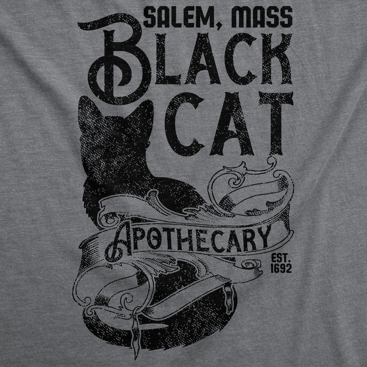 Womens Funny T Shirts Black Cat Apothecary Sarcastic Halloween Kitten Graphic Tee For Ladies