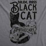 Womens Funny T Shirts Black Cat Apothecary Sarcastic Halloween Kitten Graphic Tee For Ladies