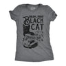 Womens Funny T Shirts Black Cat Apothecary Sarcastic Halloween Kitten Graphic Tee For Ladies