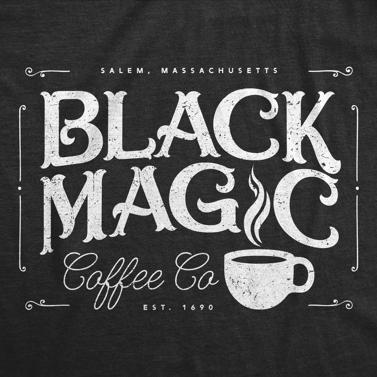 Womens Funny T Shirts Black Magic Coffee Co Sarcastic Halloween Graphic Novelty Tee For Ladies