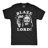 Mens Funny T Shirts Blaze The Lord Sarcastic 420 Graphic Novelty Tee for Men