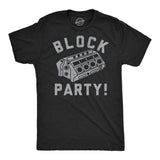 Mens Funny T Shirts Block Party Sarcastic Engine Graphic Novelty Mechanic Tee For Men