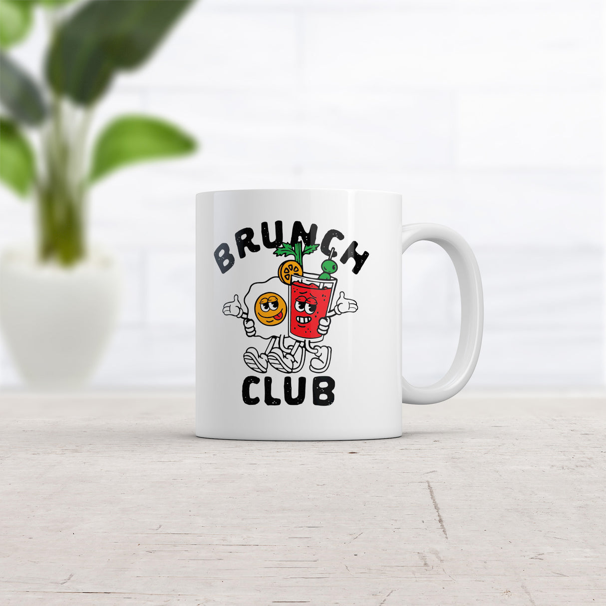 Brunch Club Mug Funny Sarcastic Breakfast Graphic Novelty Coffee Cup-11oz