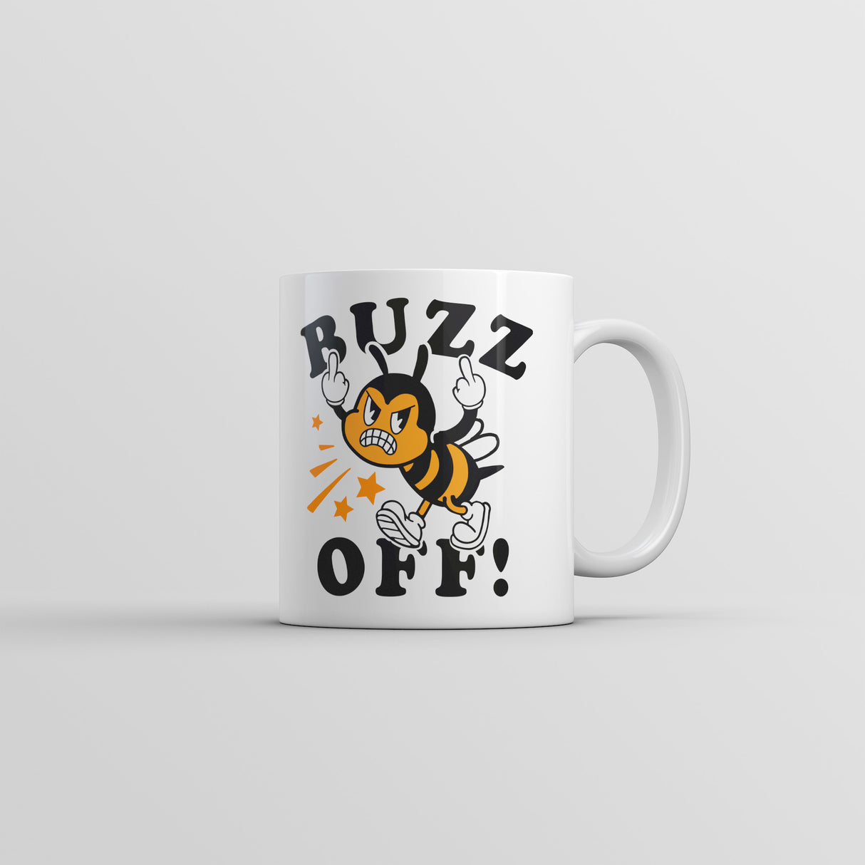 Buzz Off Mug Funny Sarcastic Bee Graphic Novelty Coffee Cup-11oz