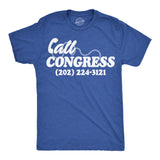 Mens Funny T Shirts Call Congress 202 224 3121 Sarcastic Politics Graphic Novelty Tee for Men