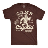 Mens Funny T Shirts Camp Cryptid Sarcastic Bigfoot Graphic Novelty Tee for Men