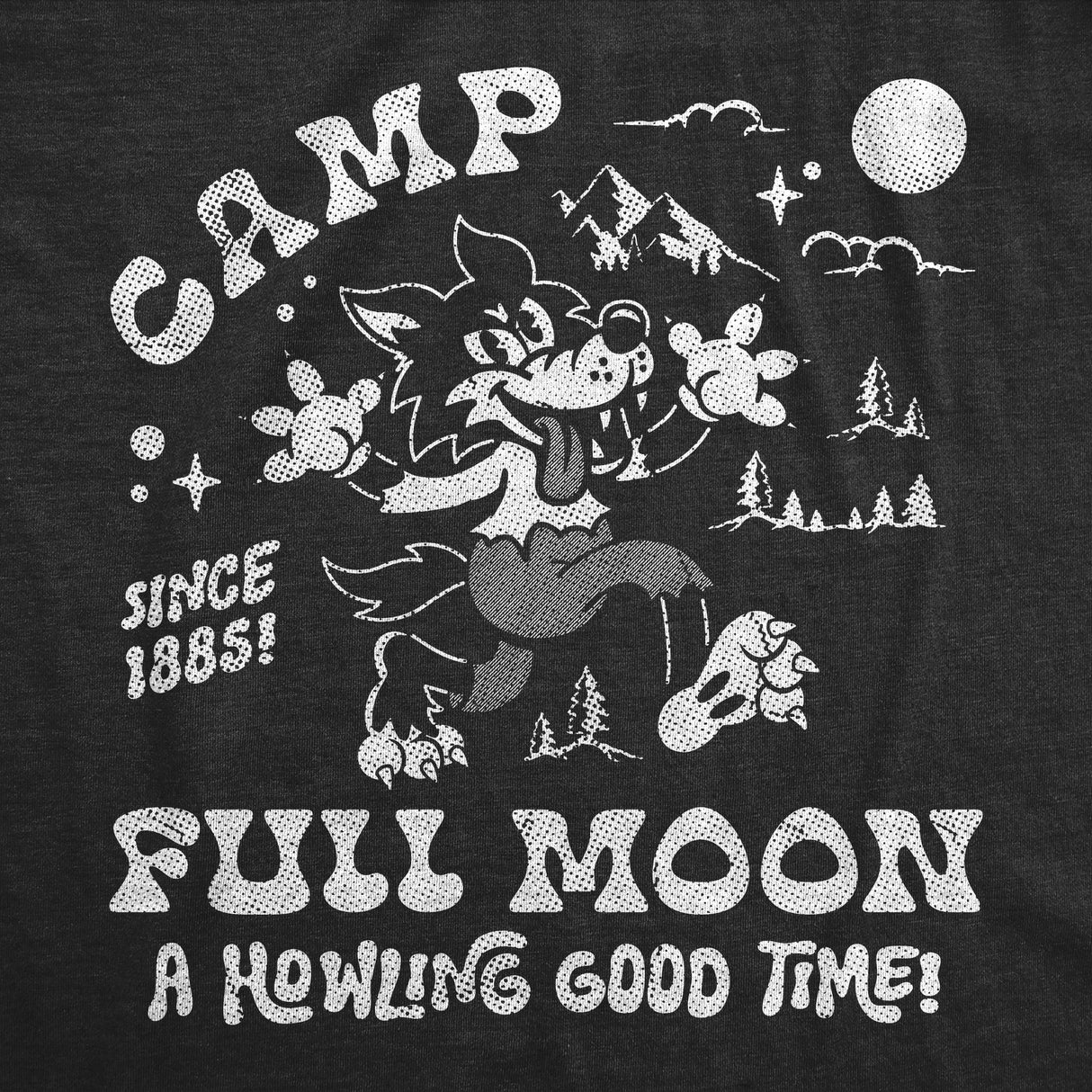 Youth Funny T Shirts Camp Full Moon Sarcastic Halloween Graphic Novelty Tee For Kids