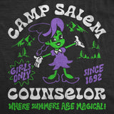 Womens Funny T Shirts Camp Salem Counselor Sarcastic Halloween Graphic Novelty Tee For Ladies
