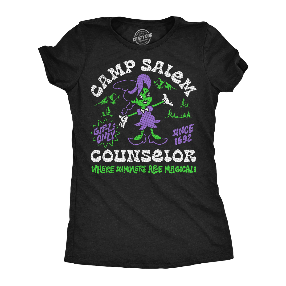 Womens Funny T Shirts Camp Salem Counselor Sarcastic Halloween Graphic Novelty Tee For Ladies