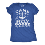 Womens Funny T Shirts Camp Silly Goose Sarcastic Nature Graphic Novelty Tee for Ladies