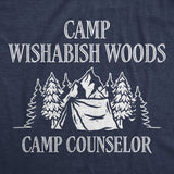 Mens Funny T Shirts Camp Wishabish Woods Sarcastic Camping Graphic Novelty Tee for Men