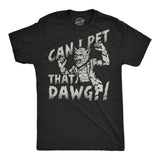 Mens Funny T Shirts Can I Pet That Dog Sarcastic Werewolf Graphic Novelty Halloween Tee For Men