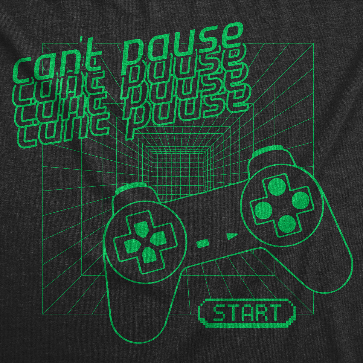 Mens Funny T Shirts Cant Pause Sarcastic Video Game Graphic Novelty Tee for Men