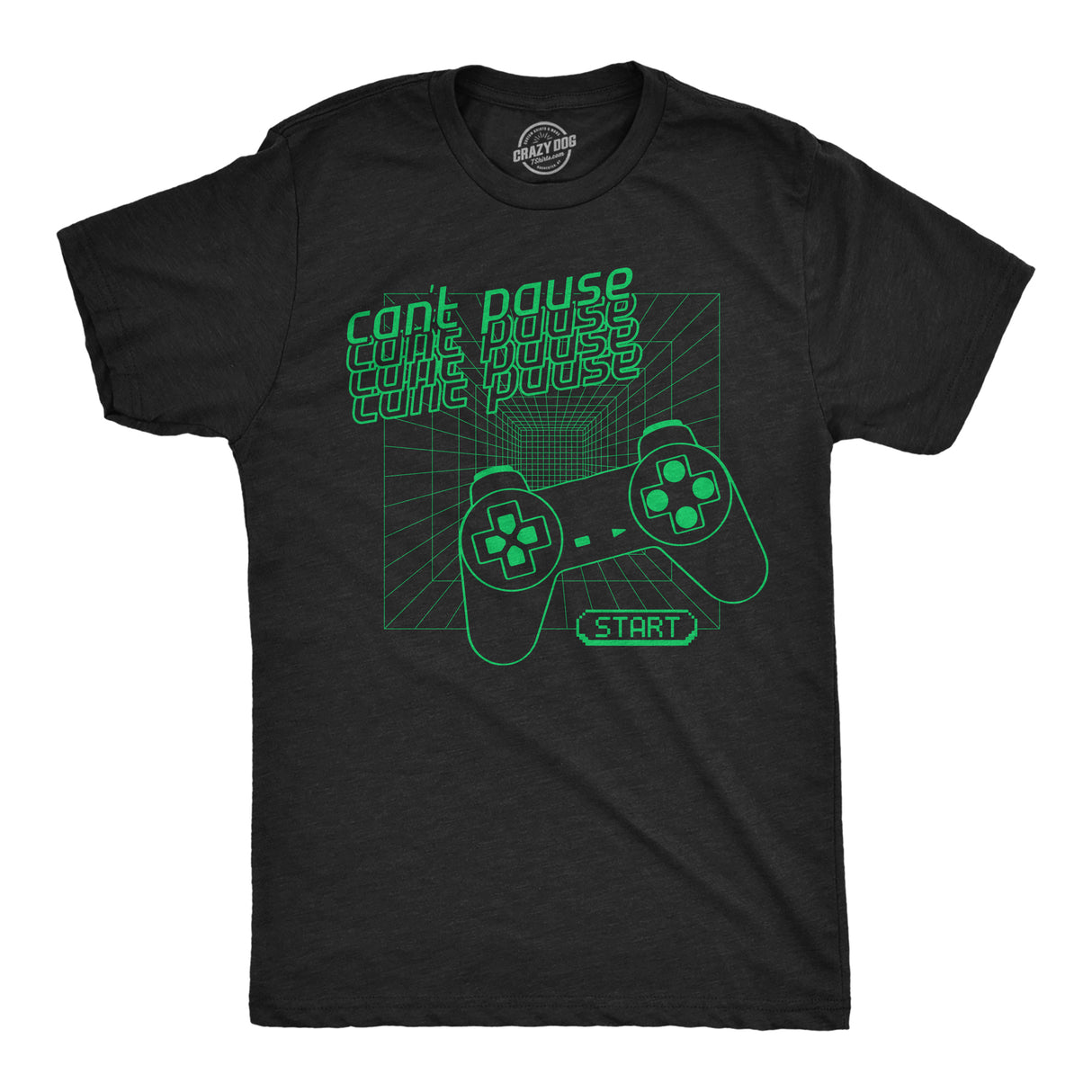 Mens Funny T Shirts Cant Pause Sarcastic Video Game Graphic Novelty Tee for Men