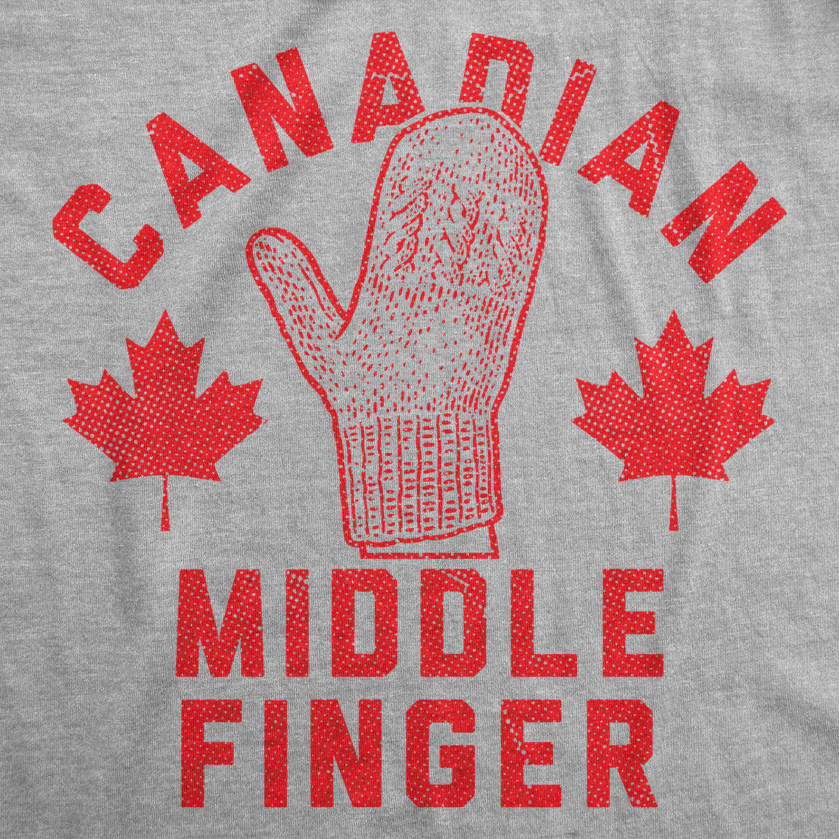 Mens Funny T Shirts Canadian Middle Finger Sarcastic Snow Gloves Graphic Novelty Tee for Men